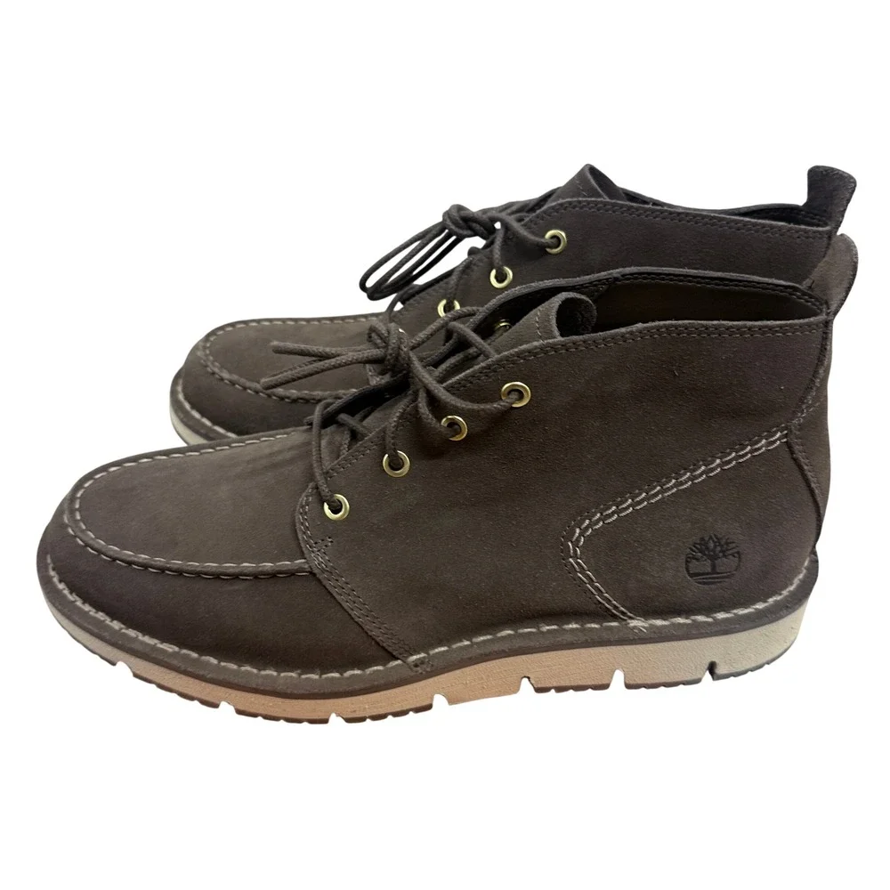 Timberland Westmore Mid Lace Chukka Boot Mens 11 Brown Suede Moc Toe TB0A5YGY901
